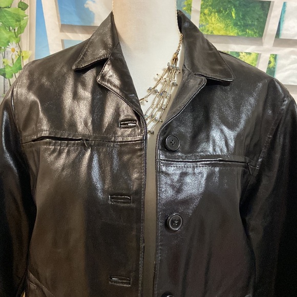 SOLD !! 🔥Leather Moto Jacket - Picture 3 of 9